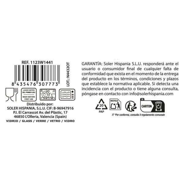 Set di Ciotole La Mediterránea Edy Trasparente Vetro 270 ml 3 Pezzi (12 Unità)