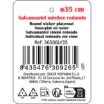 Sottopentola Privilege Marrone vimini Ø 35 cm (12 Unità)