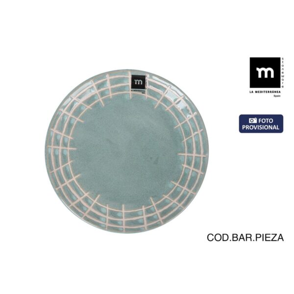 Piatto da pranzo La Mediterránea Cuadric Ceramica Ø 21 cm (12 Unità)