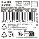 Piatto da pranzo La Mediterránea Cuadric Ceramica Ø 21 cm (12 Unità)