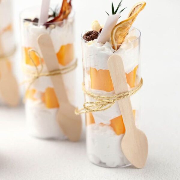 Set di Cucchiai Algon Marrone Legno 13,8 cm 12 Pezzi (24 Unità)