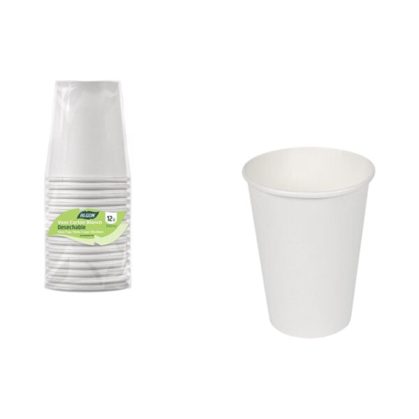 Set di Bicchieri Algon Bianco Cartone 330 ml 12 Pezzi (24 Unità)