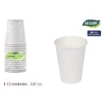 Set di Bicchieri Algon Bianco Cartone 330 ml 12 Pezzi (24 Unità)