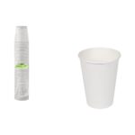 Set di Bicchieri Algon Bianco Cartone 330 ml 50 Pezzi (18 Unità)