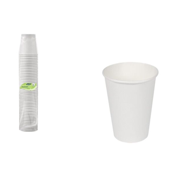 Set di Bicchieri Algon Bianco Cartone 330 ml 50 Pezzi (18 Unità)