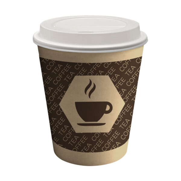 Set di Bicchieri Algon Marrone Cartone 250 ml 8 Pezzi (18 Unità)