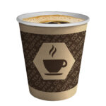 Set di Bicchieri Algon Marrone Cartone 250 ml 8 Pezzi (18 Unità)