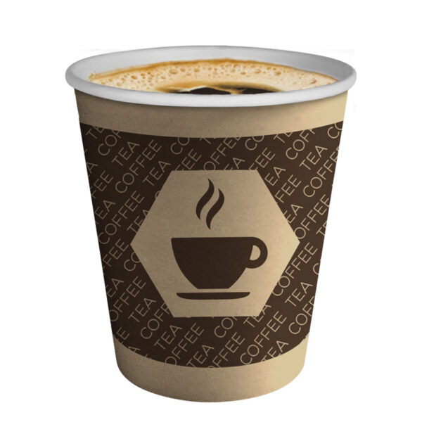 Set di Bicchieri Algon Marrone Cartone 250 ml 8 Pezzi (18 Unità)