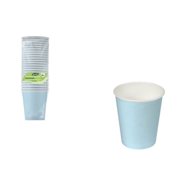 Set di Bicchieri Algon Azzurro Cartone 200 ml 24 Pezzi (18 Unità)