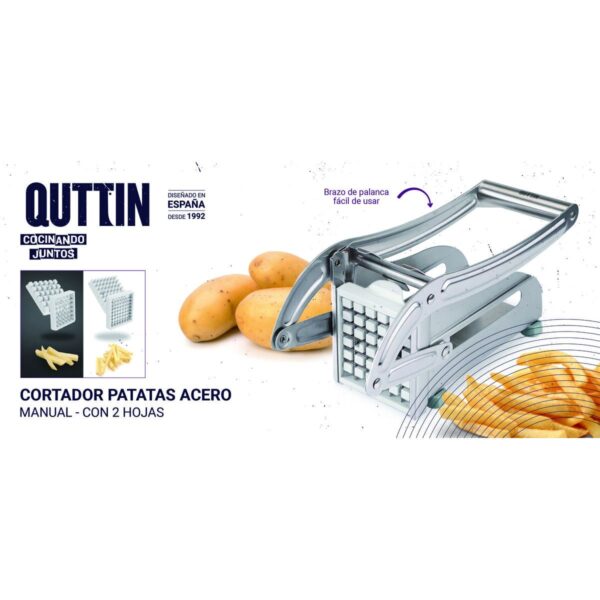 Taglia Patate Quttin Argentato Acciaio 26 x 9 x 12,5 cm (8 Unità)
