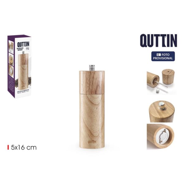 Macinapepe Quttin Marrone Legno 5 x 5 x 16 cm (20 Unità)