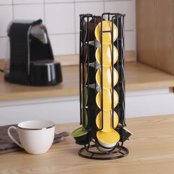 Contenitore per Sistemare le Capsule di Caffè Quttin Nero Ferro 11,5 x 33 cm (12 Unità)