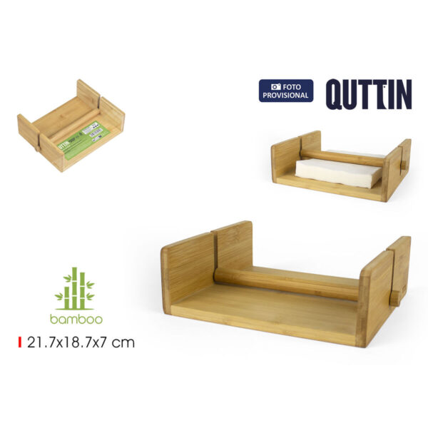 Portatovagliolo Quttin Marrone Bambù 21,7 x 18,7 x 7 cm (12 Unità)