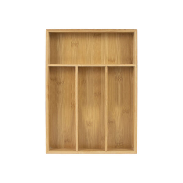 Vassoio Portaposate Quttin Marrone Bambù 34 x 25 x 4,5 cm (12 Unità)