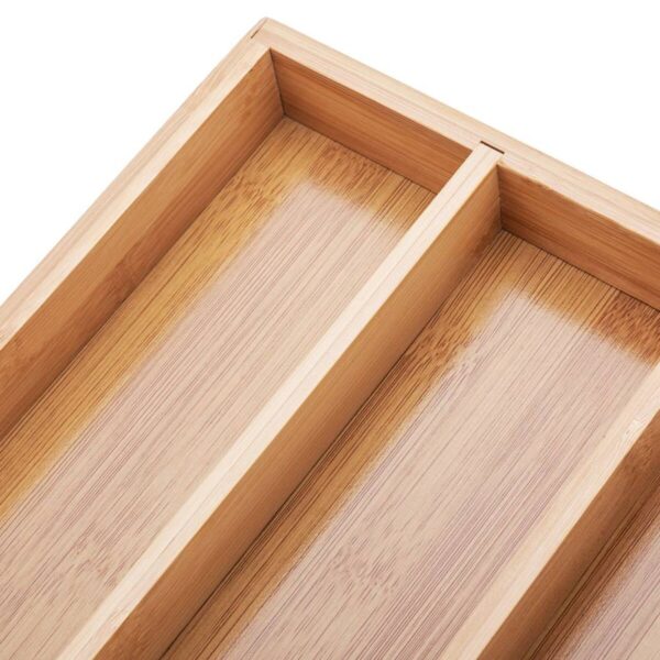 Vassoio Portaposate Quttin Marrone Bambù 34 x 25 x 4,5 cm (12 Unità)