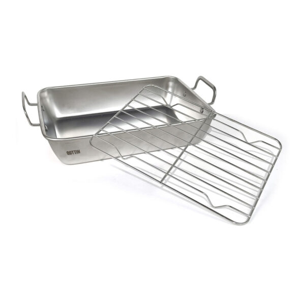 Vassoio da Forno Quttin Argentato Acciaio 25,5 x 20 x 5,5 cm (12 Unità)