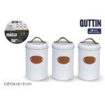 Barattolo Quttin Bianco Marrone Metallo (18 Unità)