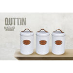 Barattolo Quttin Bianco Marrone Metallo (18 Unità)