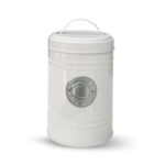 Barattolo Quttin Bianco Argentato Metallo (18 Unità)