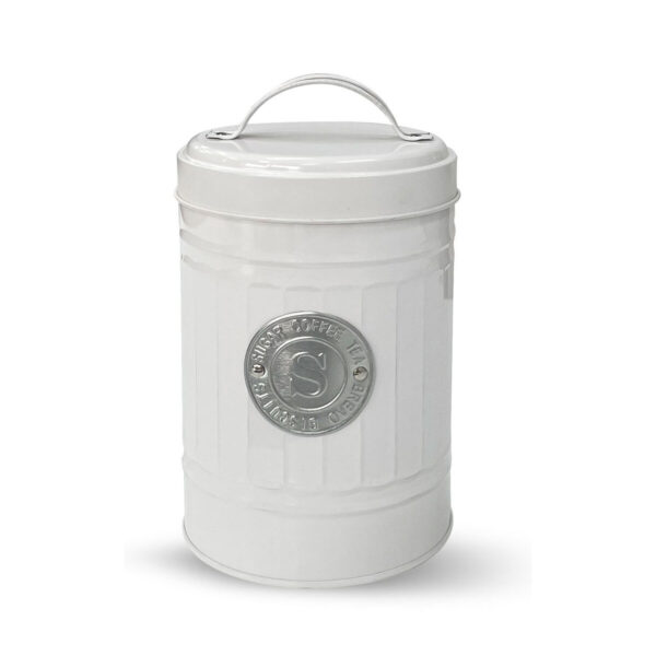 Barattolo Quttin Bianco Argentato Metallo (18 Unità)