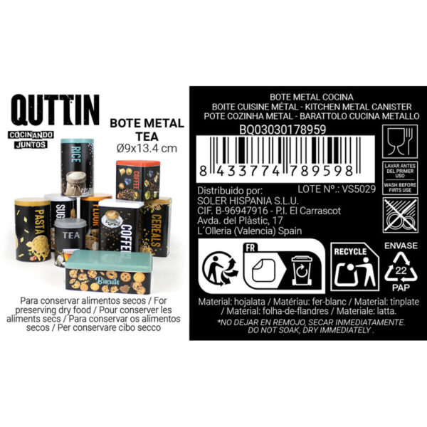 Barattolo Quttin Tea Metallo (24 Unità)