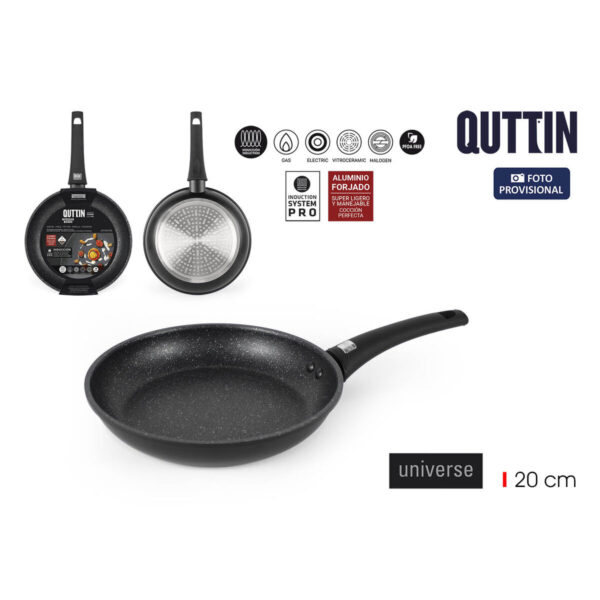 Padella Quttin UNIVERSE Nero Alluminio Ø 20 cm (6 Unità)