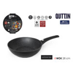 Padella Wok Quttin Universe Nero Alluminio Forgiato Ø 28 cm (6 Unità)