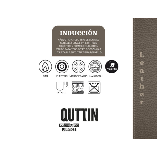 Padella Quttin LEATHER Marrone Nero Alluminio Ø 20 cm (6 Unità)