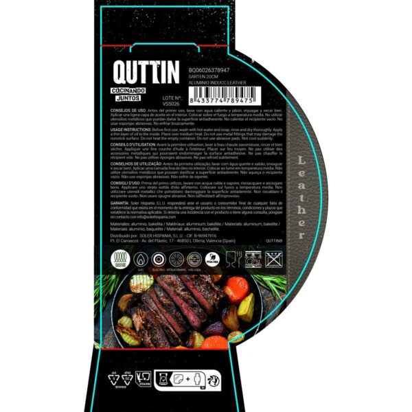 Padella Quttin LEATHER Marrone Nero Alluminio Ø 20 cm (6 Unità)