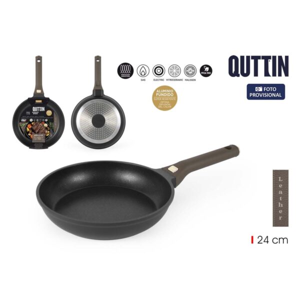 Padella Quttin LEATHER Marrone Nero Alluminio Ø 24 cm (6 Unità)