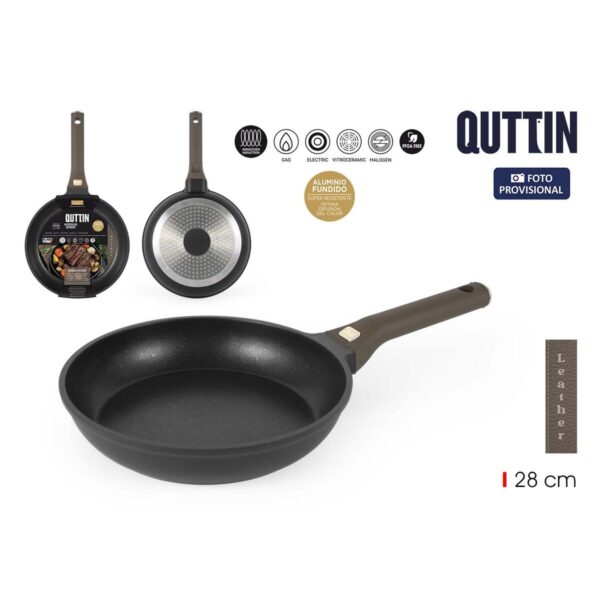 Padella Quttin LEATHER Marrone Nero Alluminio Ø 28 cm (6 Unità)