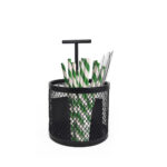 Secchio organizzatore My Bar Nero Metallo 14 x 22,5 cm (8 Unità)