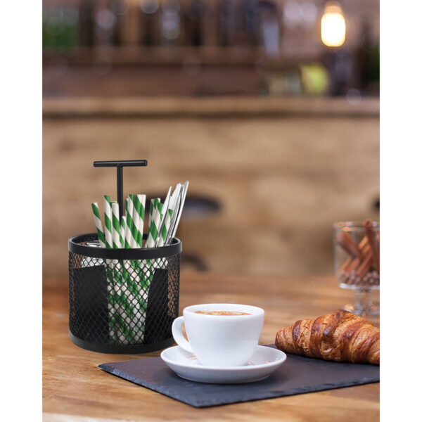 Secchio organizzatore My Bar Nero Metallo 14 x 22,5 cm (8 Unità)