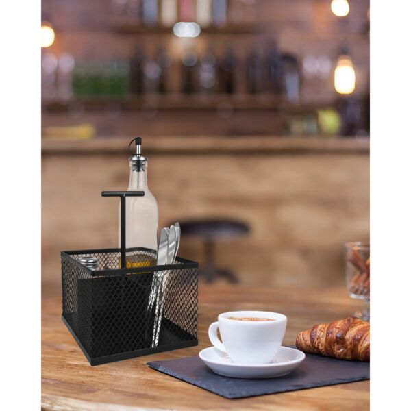 Secchio organizzatore My Bar Nero Metallo 16 x 16 x 21,5 cm (8 Unità)