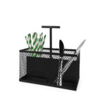 Secchio organizzatore My Bar Nero Metallo 20,5 x 10,3 x 21,5 cm (8 Unità)