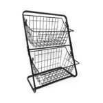 Portafrutta Confortime Nero Metallo 28 x 18 x 39 cm (6 Unità)