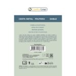 Portafrutta Confortime Nero Metallo 28 x 18 x 39 cm (6 Unità)