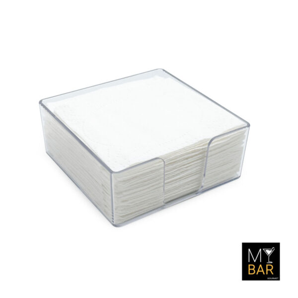 Portatovagliolo My Bar COCKTAIL Trasparente polistirene 13,5 x 13,5 x 5,5 cm (24 Unità)