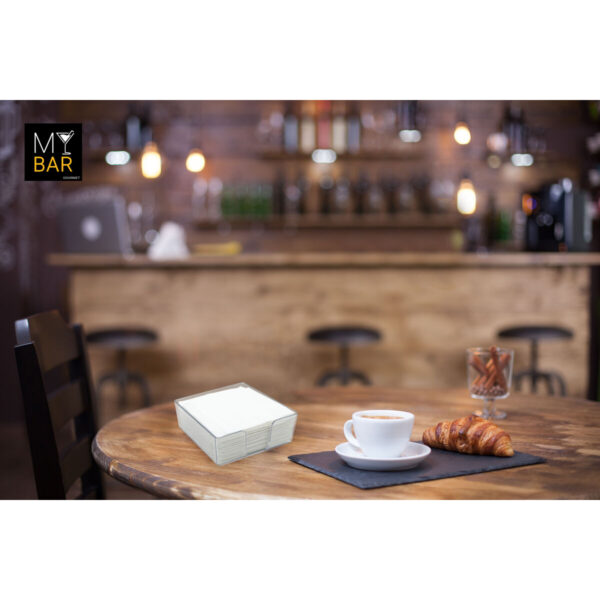 Portatovagliolo My Bar COCKTAIL Trasparente polistirene 13,5 x 13,5 x 5,5 cm (24 Unità)