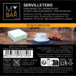 Portatovagliolo My Bar COCKTAIL Trasparente polistirene 13,5 x 13,5 x 5,5 cm (24 Unità)