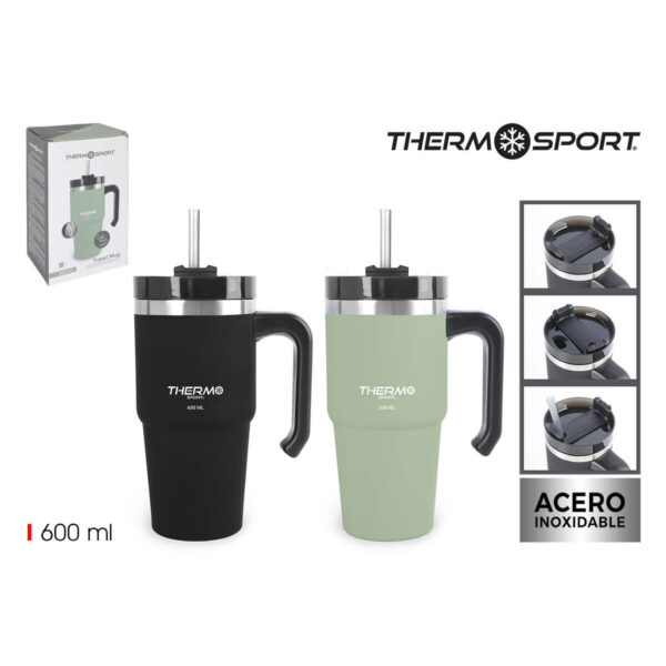 Tazza Thermos con Coperchio ThermoSport 600 ml (12 Unità)