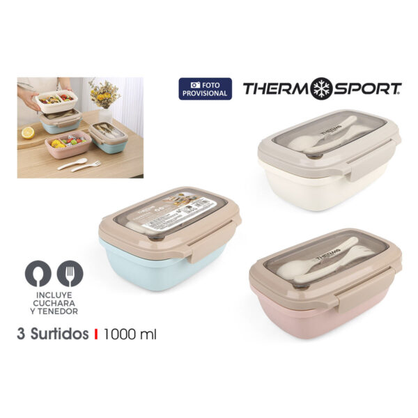 Porta pranzo ThermoSport Rettangolare 1 L (12 Unità)
