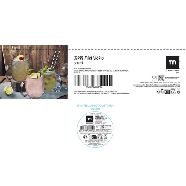 Tazza Mug La Mediterránea STRIPES 350 ml (24 Unità)