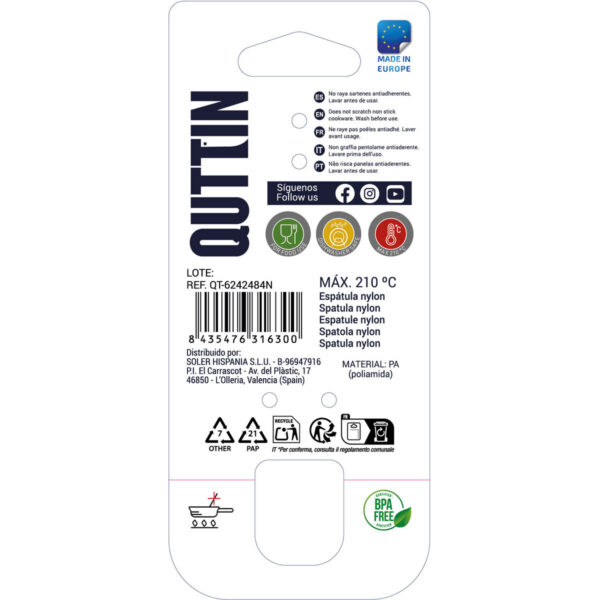 Spatola Quttin   Nero Nylon 32 x 9,6 x 8,4 cm (18 Unità)