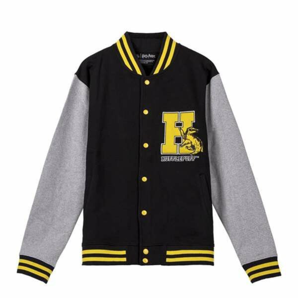 Felpa senza Cappuccio Unisex Harry Potter Hufflepuff Nero