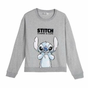 Felpa senza Cappuccio Donna Stitch Grigio