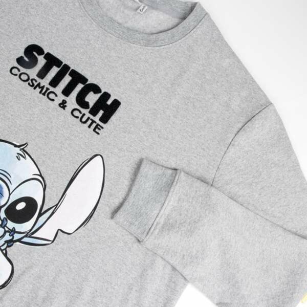 Felpa senza Cappuccio Donna Stitch Grigio