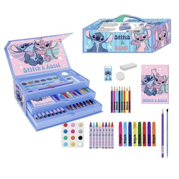 Scatola Multiattività per Colorare Stitch Azzurro