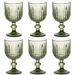 Set di Bicchieri Home ESPRIT Verde Cristallo 8 x 8 x 14,5 cm (6 Unità)