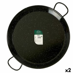 Padella La Dehesa Nero Acciaio Smaltato Ø 70 cm 86 x 6 x 70 cm (2 Unità)